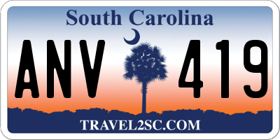 SC license plate ANV419