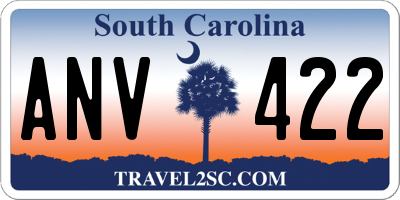 SC license plate ANV422