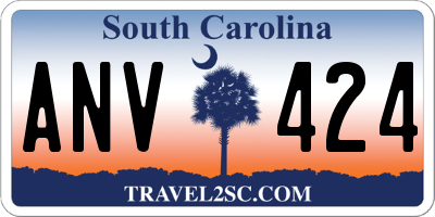 SC license plate ANV424