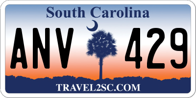 SC license plate ANV429
