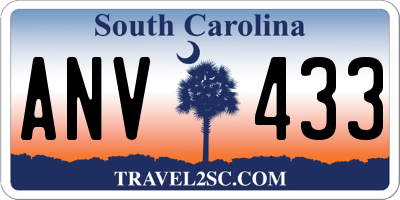 SC license plate ANV433