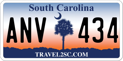 SC license plate ANV434