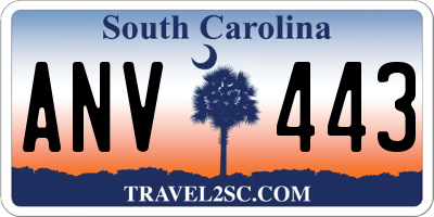 SC license plate ANV443