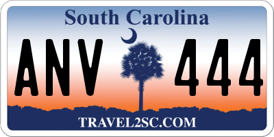 SC license plate ANV444
