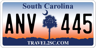 SC license plate ANV445
