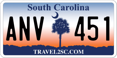SC license plate ANV451