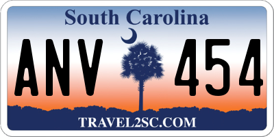 SC license plate ANV454
