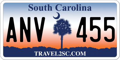 SC license plate ANV455