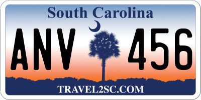 SC license plate ANV456