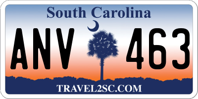 SC license plate ANV463