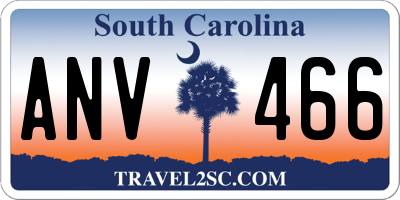 SC license plate ANV466