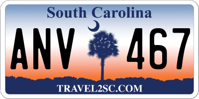 SC license plate ANV467