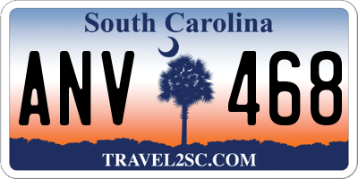 SC license plate ANV468