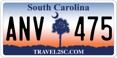SC license plate ANV475