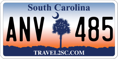 SC license plate ANV485