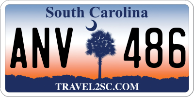 SC license plate ANV486