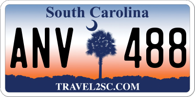 SC license plate ANV488