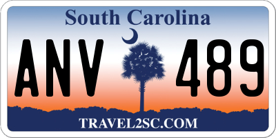 SC license plate ANV489
