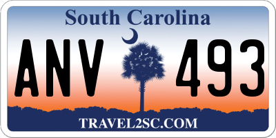 SC license plate ANV493