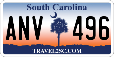 SC license plate ANV496