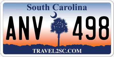 SC license plate ANV498