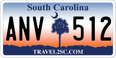 SC license plate ANV512