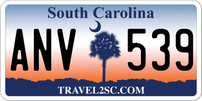 SC license plate ANV539