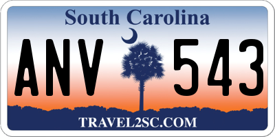 SC license plate ANV543