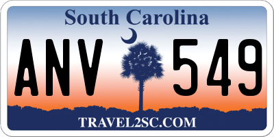 SC license plate ANV549