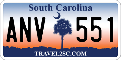 SC license plate ANV551