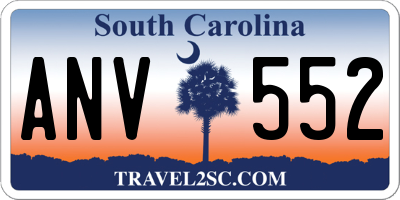 SC license plate ANV552