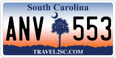 SC license plate ANV553