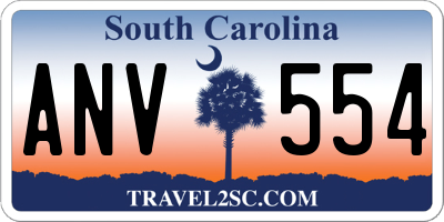 SC license plate ANV554