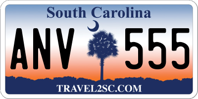 SC license plate ANV555