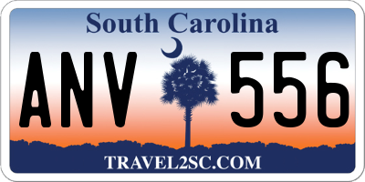 SC license plate ANV556