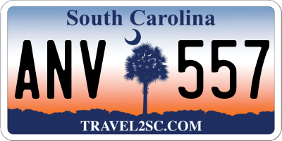 SC license plate ANV557