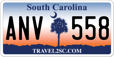 SC license plate ANV558