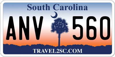 SC license plate ANV560