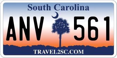 SC license plate ANV561