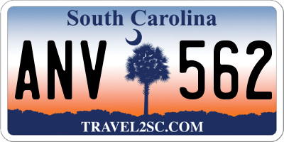 SC license plate ANV562