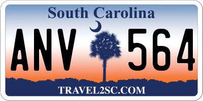 SC license plate ANV564