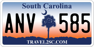 SC license plate ANV585