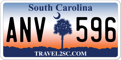 SC license plate ANV596