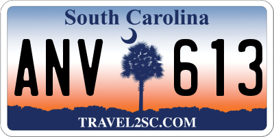 SC license plate ANV613