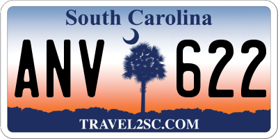 SC license plate ANV622