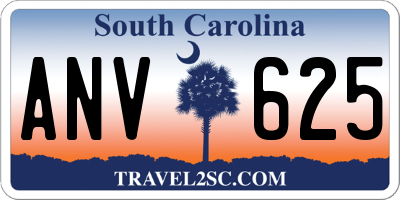 SC license plate ANV625