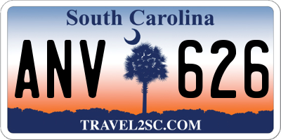 SC license plate ANV626