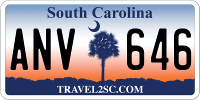 SC license plate ANV646
