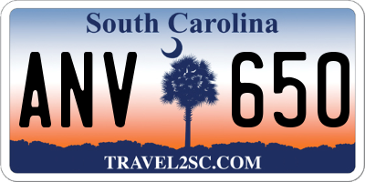 SC license plate ANV650