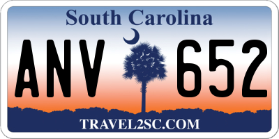 SC license plate ANV652